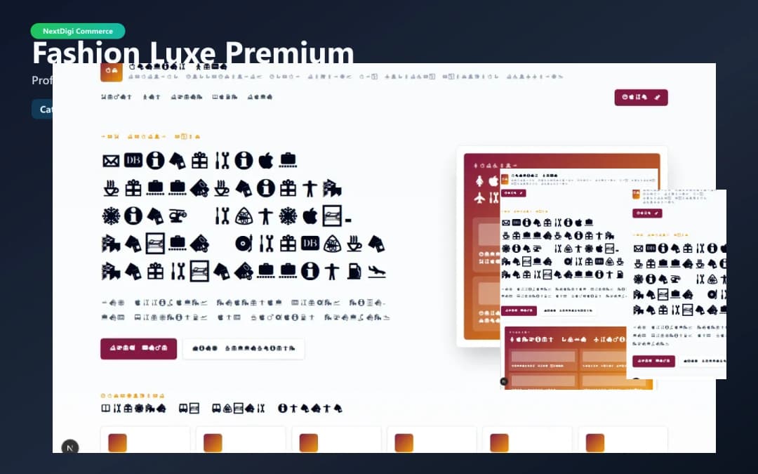 Fashion Luxe Premium theme preview