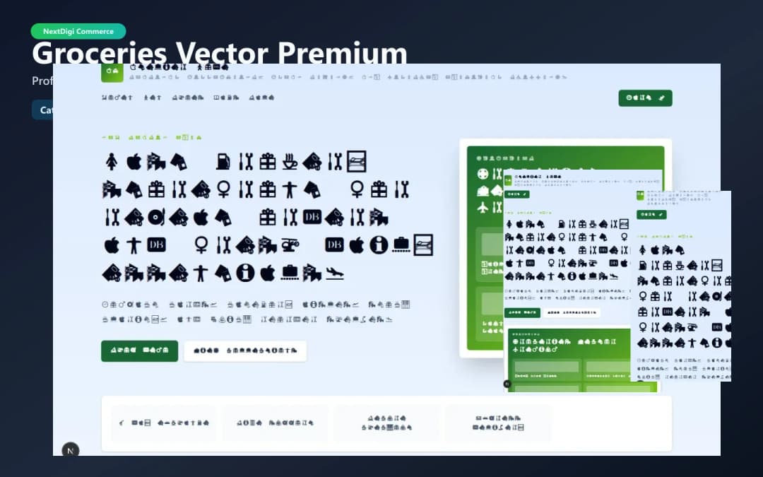 Groceries Vector Premium preview