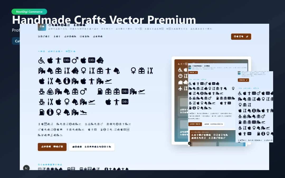 Handmade Crafts Vector Premium preview