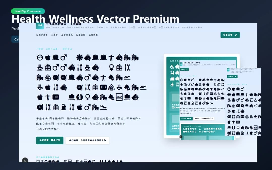 Health & Wellness Vector Premium preview