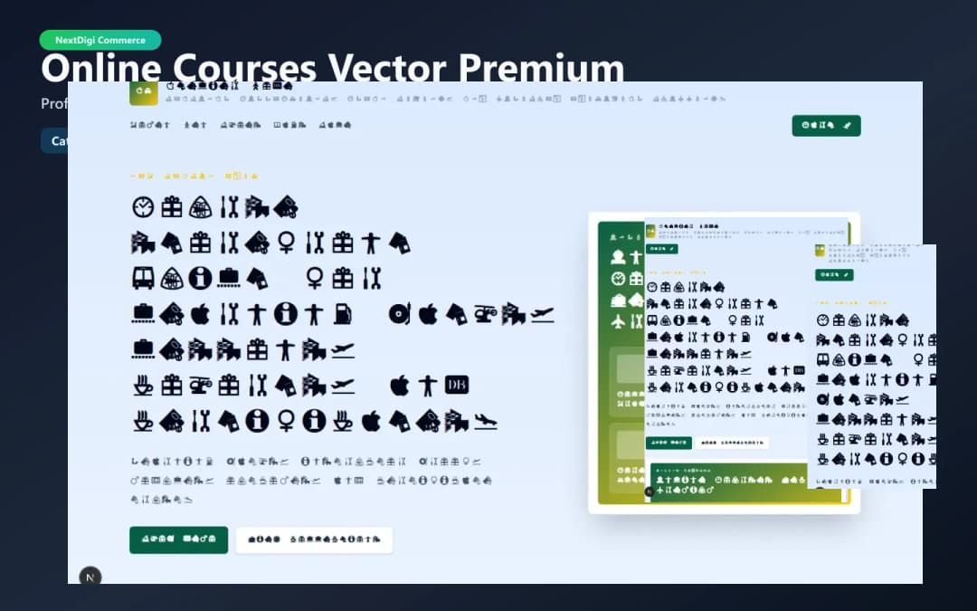 Online Courses Vector Premium preview